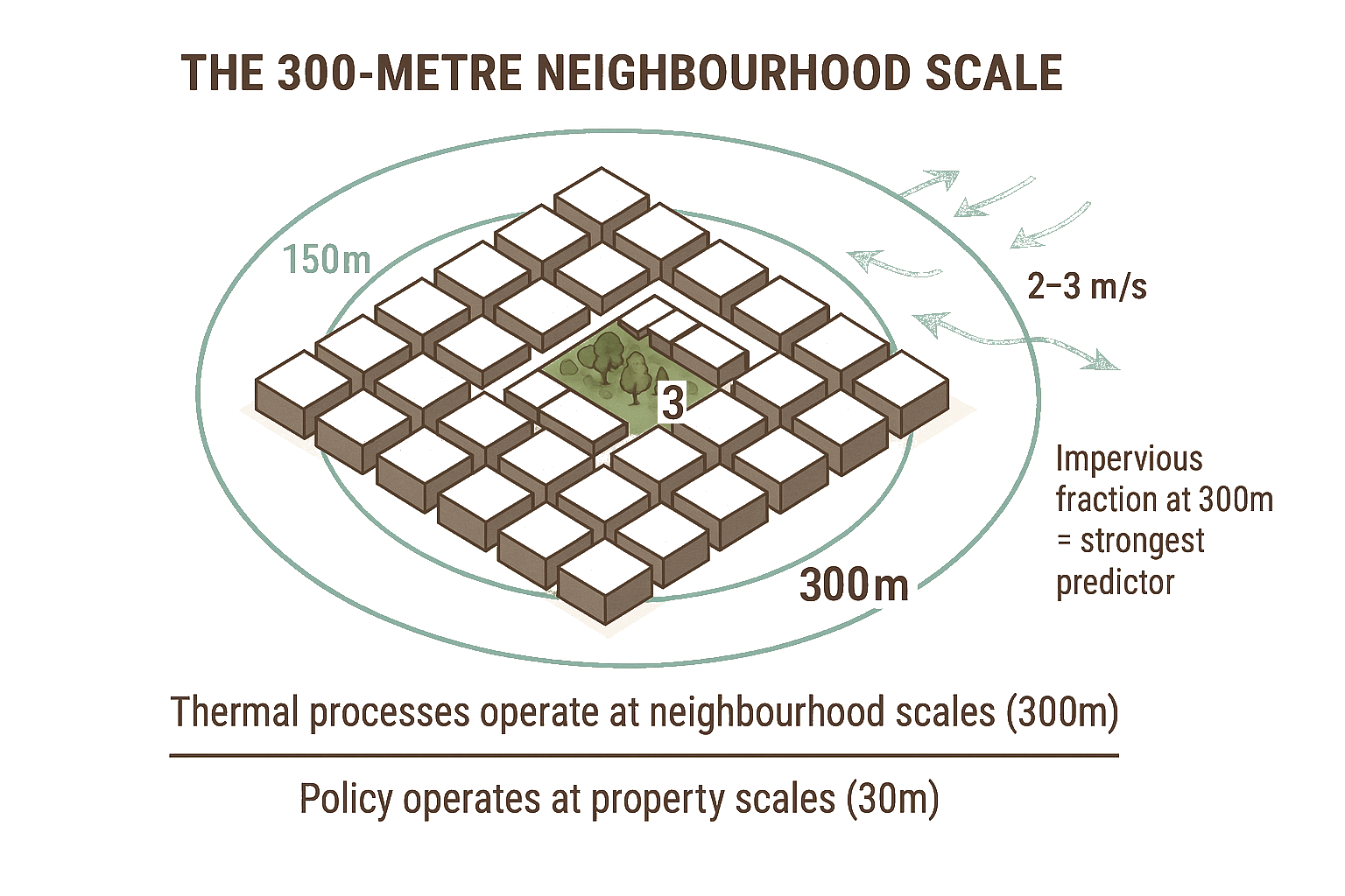 300m neighbourhood scale