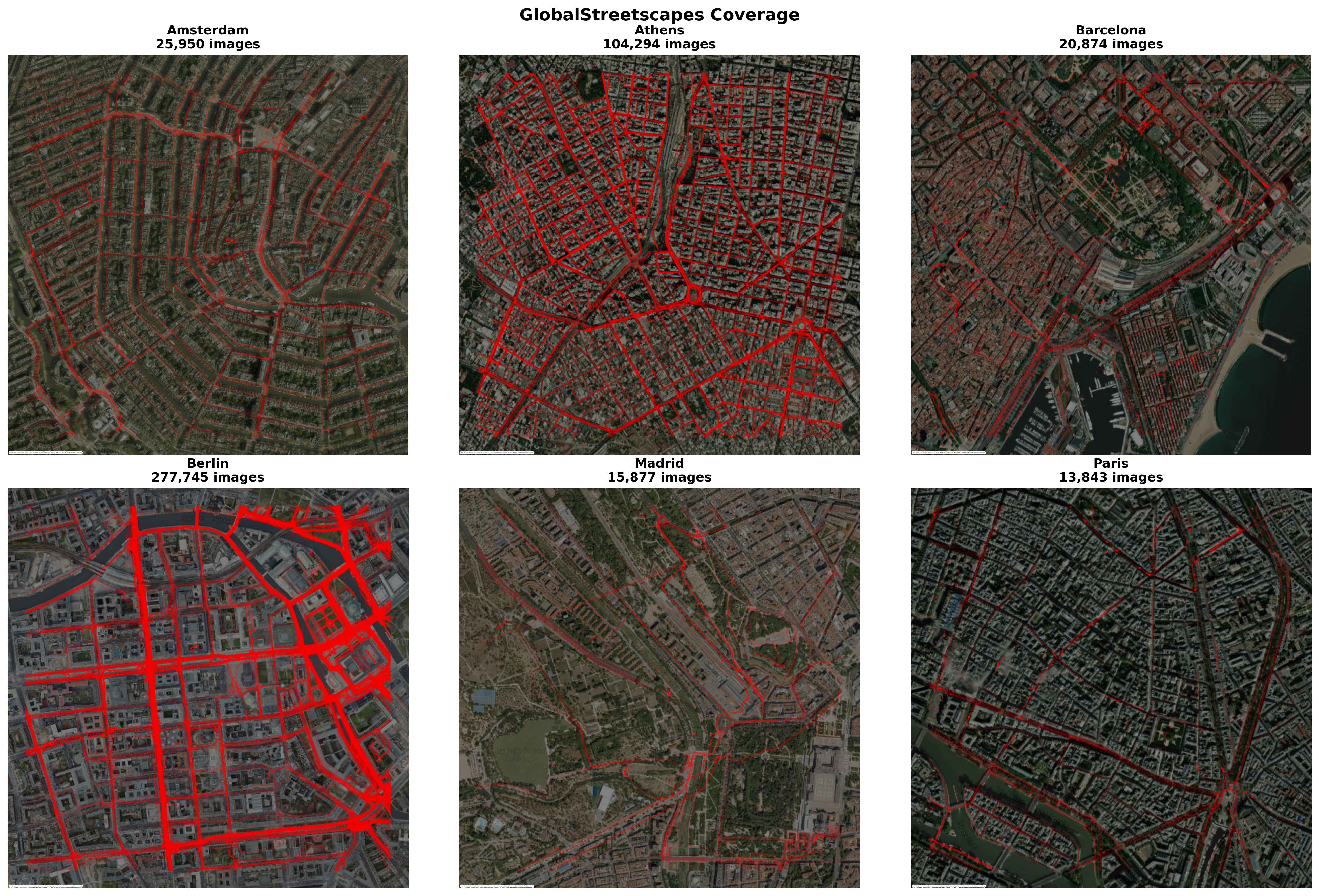Our six cities: street-level imagery coverage