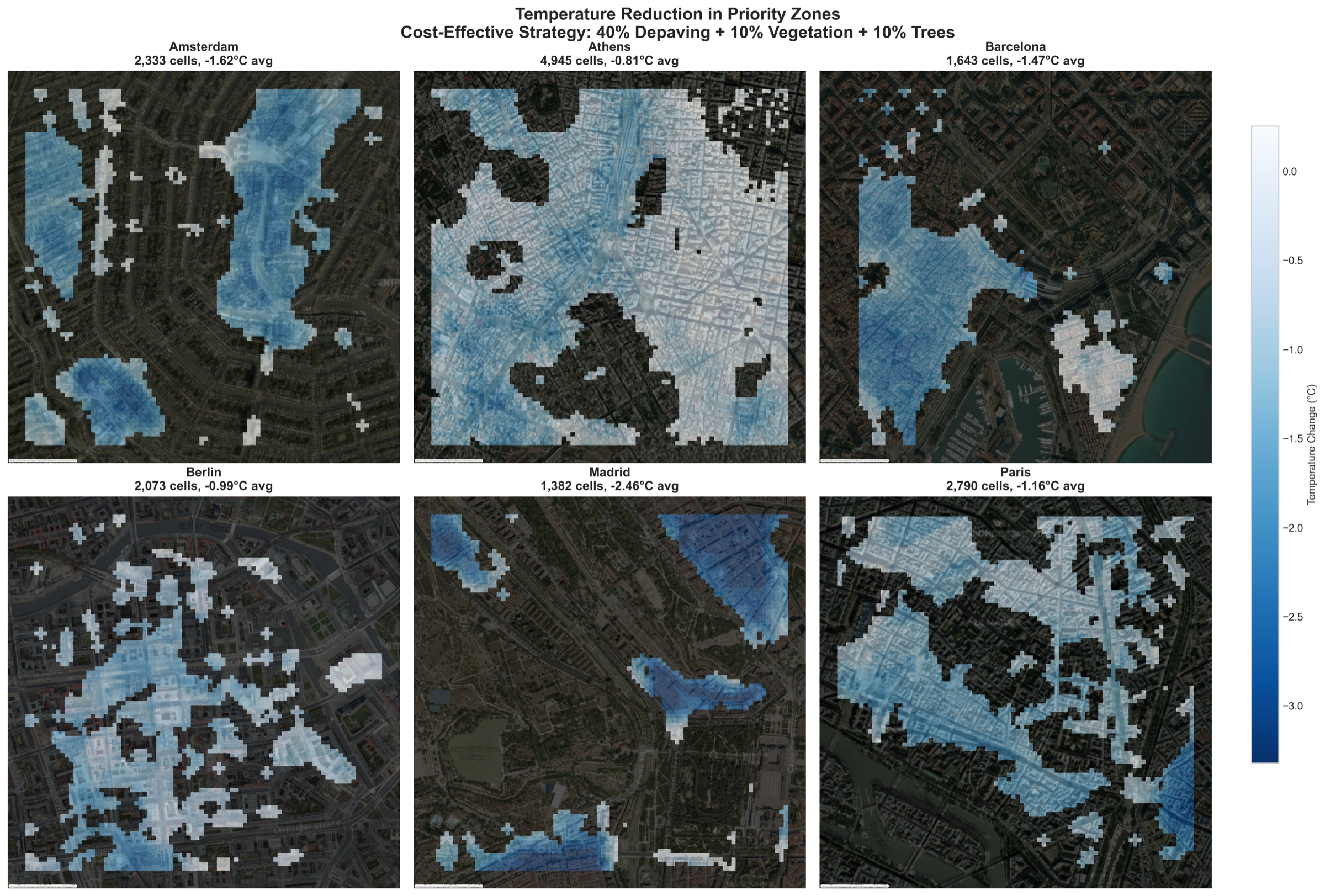 Predicted cooling from cost-effective intervention